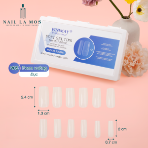 Móng úp Vinimay chính hãng mặt trơn - Hộp 552 móng tay giả 12 size đủ form (phom tròn tròn nhọn nhọn vuông thang)