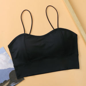 เสื้อครอป บราสายเดี่ยวผ้าลื่น บราไร้ขอบญี่ปุ่น ชุดชั้นในเซ็กซี่ เสื้อชั้นใน สปอร์ตบรา ใส่สบาย นุ่มลืนเย็น ป้องกันการหย่อนคล้อย M804