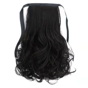 Childrens Ponytail Wig Curly Hair Clip in Hair Extensions Ponytail Heat Resistant Synthetic Drawstring Hairpiece