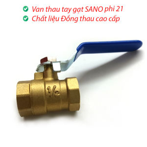 Van Bi Đồng Sano Van Khoá Nước Đồng Tay Gạt Phi 21 27