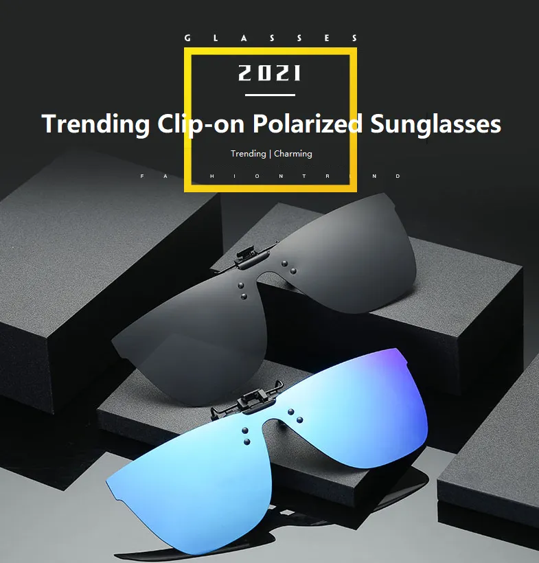 SG] Extreme Light 6.5g D Frame Clip-on Sunglasses Polarized