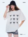 STYLIST | Kuromi - Oversized Tee Kuromi  Mood เสื้อโอเวอร์ไซส์ คุโรมิ. 
