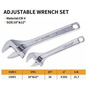 DINGQI Kunci Inggris Set Adjustable Wrench Set 16001