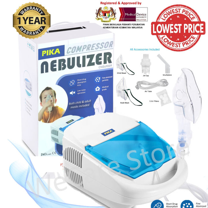 PEADY STOCK 【KKM LULUS】Mesin Nebulizer Medical Asma Air Compressor ...