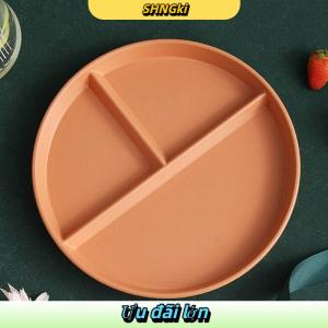 SHNGki Ba-lưới Tây ngăn tấm cho thực phẩm trái cây salad chia tấm rơm lúa mì chế độ ăn uống bữa ăn tấm khay thực phẩm nhà bếp đồ ăn