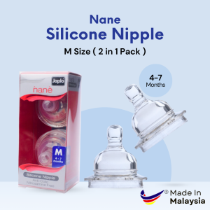 Japlo Nane Silicone Nipple Puting Bayi for Wide Neck Bottle Replacement Soft Feeding Teat