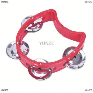 [COD] YUNZE 1PC Nhựa Bộ gõ Tambourine cho người lớn tay Tambourine nhạc cụ 4 chuông trên ABS Tambourine nhịp điệu âm nhạc instrum