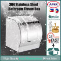 【Free Shipping+COD】Stainless Steel Toilet Paper Holder Wall Mounted Bathroom Toilet Paper Rolls Holder Tissue Holder Organizer Bathroom Shelf Organizer Hotel & Home Bathroom Paper Organizer Rack. 