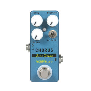 MUSLADY MOSKY audio Blue Ocean Chorus Guitar Effect Pedal Chorus/True Bypass Rate + Blend + Intensity + Intence