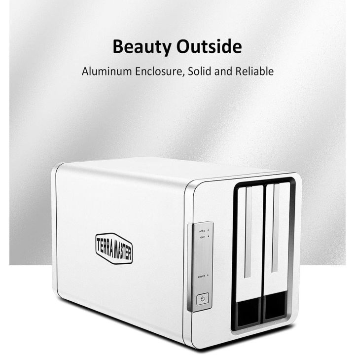 TerraMaster D2310 Direct Attached Storage (2Bay Enclosure, RAID 0/1