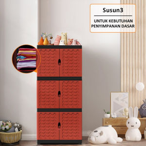 KitchenZ Lemari Plastik 48CM Loker Pakaian Laci Plastik Kabinet Drawer Storage Cabinet Gandakan