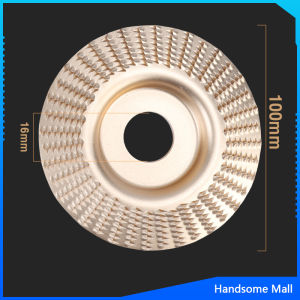 H.S. ใบเจียรขัดไม้ ใบขัดไม้ 100mm ใบเจียร์ไม้แบบแบน ชุบทองเหลือง Wood sanding tool