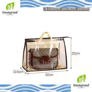 3pcs Transparent Handbag Dust Cover Bag Luxury Protector Moisture-proof Storage Hanging Wardrobe Bag Organizer