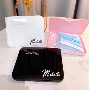 [Mask Case + Name ] Portable Face Antibacterial Mask Protector Holder Storage Case Container Plastic Carry Box