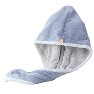 Hai Lớp sấy tóc Mũ coralsfleece khăn lau tóc cho tăng cường hấp thụ và độ bền đẹp & thiết kế độc đáo