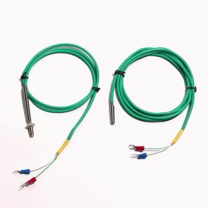 LUJINXUN K Type M6 Screw Thermocouple 5x30 Stainless Steel Probe High temperature 0-200C Resistance Silicone Flexible Wire 1pc