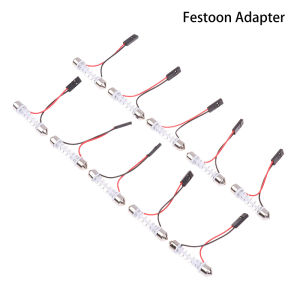 [caichuitan] 10ชิ้นอะแดปเตอร์สำหรับไฟรถยนต์แผง LED หยุดโคมไฟภายในรถหลอดไฟโดม T10 BA9S T4W พู่เป็นสายเคเบิลเชื่อมต่อสีชมพู