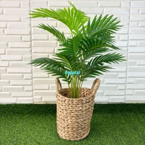 Pohon Hias Tanaman Artificial Palem Kelapa Hijau X18 Semilatex Cover Eceng Gondok Handle Pajangan Hiasan Ruangan