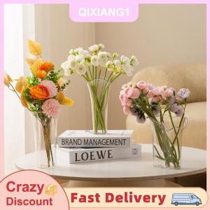QIXIANG1 1 cái bình hoa Acrylic thủy canh trang trí nội thất rõ ràng hoa nồi Máy tính để bàn trang trí bình cho đám cưới