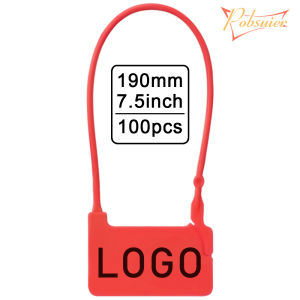 100Pcs Custom Clothes Hang Label Plastic Disposable Security Seals One-time Not Reuseable Garment Clothing Shoe Bag Logo Brand Printed Gift Tags 190mm/7.5