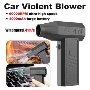 WILLOPI 130000RPM Mini Turbo Jet Fan High-speed 4000mAh Handheld Violent Fan New Powerful Airflow Electric Air Duster Dust Cleaning Tools