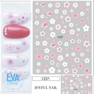 Sticker Dán Móng Tay 3D Dạng Decal Dán Chống Nước Hoạ Tiết Hoa Đào Hồng Peach Blossom JO1237