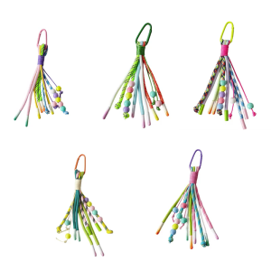 Handmade đầy màu sắc Móc treo chìa khóa phong cách dân tộc Keychain với hạt Keyring quyến rũ hoàn hảo cho các phím hoặc Charm Gắn Túi