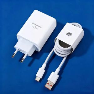 Infinix 45W Charger EU Super Fast Charging Wall Power Adapter For Infinix Note 60 50 40 Ultra Pro GT 20 30 Hot 50 60 40 30 Pro2026