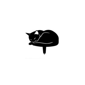 ORIGE HOUSE Black Cat Garden Stakes Anti-rust Durable Garden Cat Ornaments Cute Iron Art Cat Metal Statues Lawn Decor