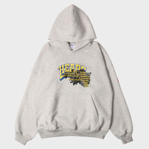 HEADS - College Cities Hoodie Misty | Jaket Hoodie Pria/Wanita Heavyweight Boxy Fit 330gsm