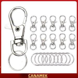 Miễn phí vận chuyển✨ 50 cái móc cài tôm hùm xoay kim loại móc có móc chìa khóa đồ trang sức thủ công tự làm