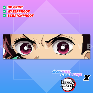 BUY 3 GET 1 - Demon Slayer - Eye Slap Sticker Indoor Outdoor Vinyl Sticker Waterproof & Non-Faded 4x1.2 inches