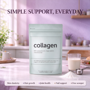 Pure Hydrolyzed Bovine Collagen Peptides Powder 10000mg Per Serving Type I & III Collagen Supplement for Skin Elasticity Hair Nail Joint Support Unflavored Easy Mix Collagen Food Supplement