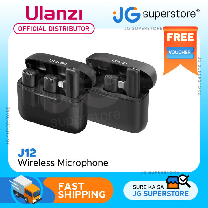 Ulanzi J12 Wireless Lavalier Microphone Omnidirectional Mic with