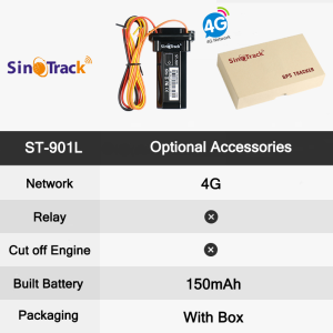 SinoTrack Mini Waterproof Only 4G Version Motor GPS tracker Only 4G ST-901L Original For Car Motorcycle Vehicle Tracking Device Real time With online FREE APP