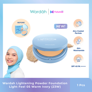 FULL SIZE & REFILL Wardah Lightening Powder Foundation Two Way Cake Light Feel ( TWC ) (BPOM)