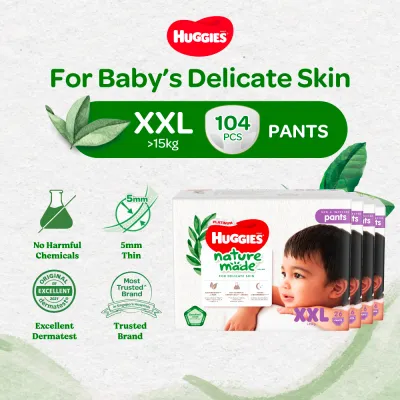 Huggies Platinum Naturemade Pants XXL Case Pullup Pants Case 26s x 4