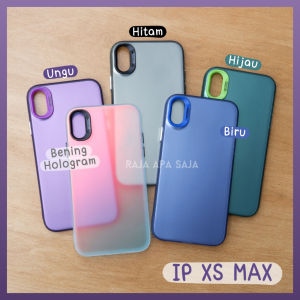 Hard Case For IP X XR XS MAX Hologram Mika Casing Hybrid Kesing Silicon Silikon Cover Holo Macaron
