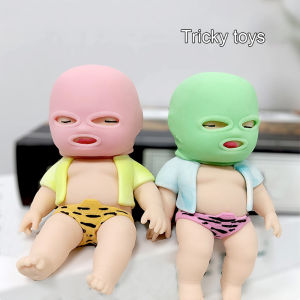 DIGREPAIR ของเล่นบีบอัด โมเดลโจร ตุ๊กตาโจร สกุชชี่ ของเล่นเด็ก ยืดได้ เสื้อผ้าและหมวกถอดออกได้ นวดและกดได้รู้สึกอิสระ ประมาณ 14 ซม. 230 กรัม