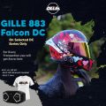 Gille 883 Falcon Full Face Dual Visor Double D Ring Lock Helmet. 