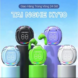 ( MUA LẺ GIÁ SỈ ) Tai nghe bluetooth KY10 Ultrapods Max cảm ứng bass hay bản nâng cấp của KY8 KY9 - Hàng chuẩn lỗi 1 đổi 1