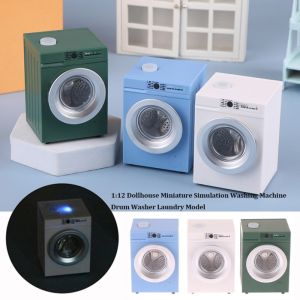 DOWNA 1:12 Máy giặt thu nhỏ cho nhà búp bê Mini 3 màu sắc Máy giặt lồng quay Đồ chơi trang trí mô hình Dành cho búp bê OB11