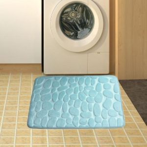 YESMILE Washable Carpets Non-slip Bathtub Bath Mat Doormat Floor Rug Cobblestone Embossed