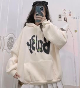 Áo hoodie BABY trẻ trung KUDOSHOP Áo nỉ nam nữ dài tay thiết kế form rộng có mũ phong cách Hàn quốc