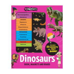Dinosaurs Factivity Magnetic Folder & Book With Dino Magnets & Play Board For Kids