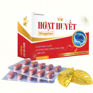 Hoạt huyết kingphar Chính Hãng - Giúp hoạt huyết  bổ não  tăng cường máu lên não  ngủ ngon giấc  tăng cường trí não - hộp 30 Viên