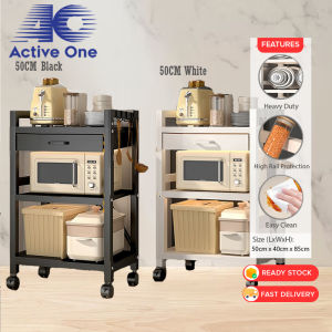 ACTIVEONE 3/4/5 Layer Kitchen Storage Rack Cookware Microwave Organizer Shelf Floor Standing With Drawer Multifunctional Rak Simpanan Dapur - Fulfilled by ACTIVEONE