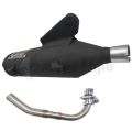 Moto Lupo Motorcycle HIFAST Exhaust Pipe For Mio Sporty Pipe Muffler With Stainless Elbow 1Set. 