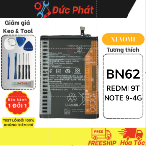 PIN THAY THẾ XIAOMI - BN62 / REDMI 9 / NOTE 9-4G (Tặng keo dán & bộ sửa)