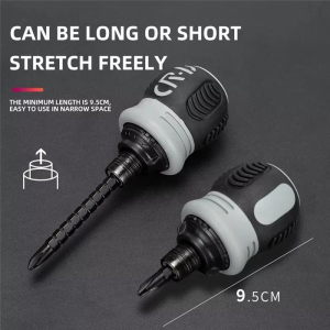 Double-head Screwdriver Ratchet Screwdriver Set Slotted Household Tool Multi-function Magnetic Screwdriver Telescopic Labor